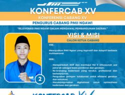 Visi dan Misi Abdul Latif S.A.W. Maju Di Konfercab PMII Ngawi 2024